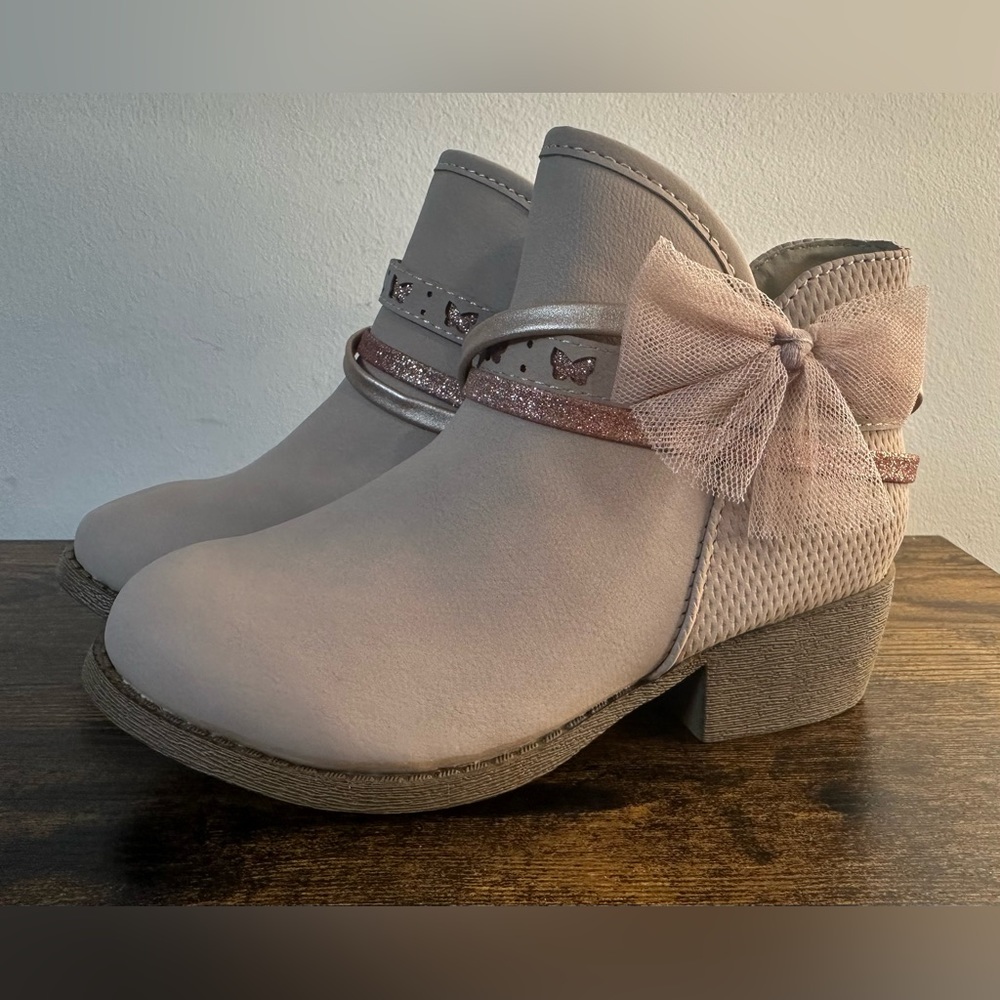 Pop Girls Blush Charming Stacked Heel Bootie NWT Various Sizes